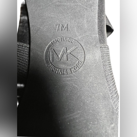 MICHAEL,Michael Kors Ames Open Toe Booties in Black Leather Size 7. MSRP $150 - Picture 10 of 14